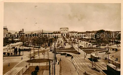 AK / Ansichtskarte 73794126 Milano_Mailand_IT Piazzale Fiume e Miani con la Stazione Centrale - Strassenbahnen 