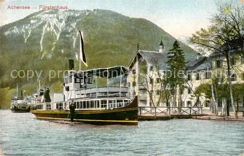 AK / Ansichtskarte 73794136 Achensee Fuerstenhaus m. Dampfer Achensee