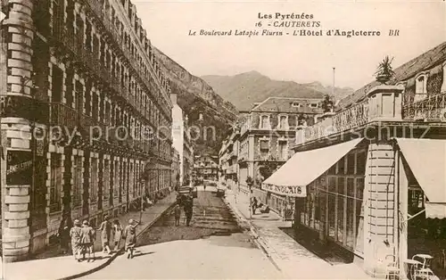 AK / Ansichtskarte Cauterets_65_Hautes Pyrenees Le Boulevard Latapie Flurin  Hotel d Angleterre 