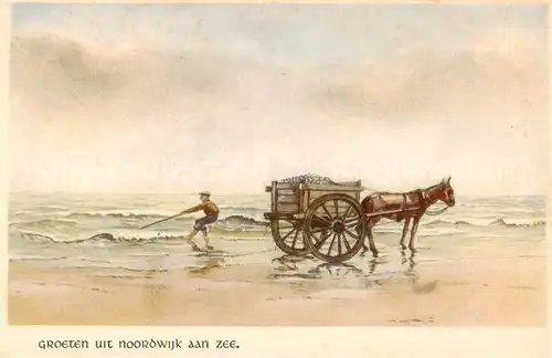 AK / Ansichtskarte 73794687 Noordwijk_Noordwyk_aan_Zee Panorama Eselskarren Noordwijk_Noordwyk