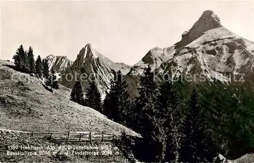 AK / Ansichtskarte Bruennelistock_2510m_Ibergeregg_SZ Hohflaesch Alp Rossaelplispitz und Zindelspitz 