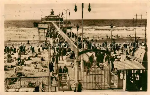 AK / Ansichtskarte 73794823 Scheveningen_NL Pier Strand Seebruecke 