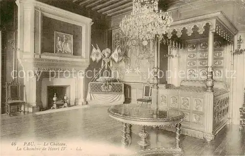 AK / Ansichtskarte Pau_64 Chateau Chambre de Henri IV Feldpost 