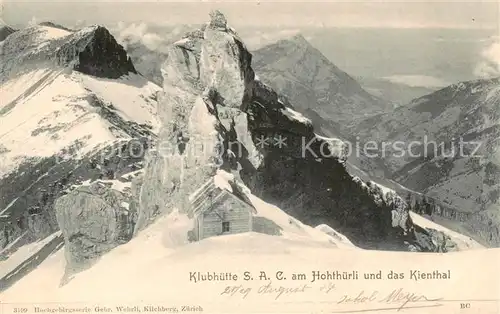 AK / Ansichtskarte Hohthuerlihuette_2778m_Hohtuerlihuette_BE Klubhuette S. A. C. am Hohthuerli u. d. Kienthal 