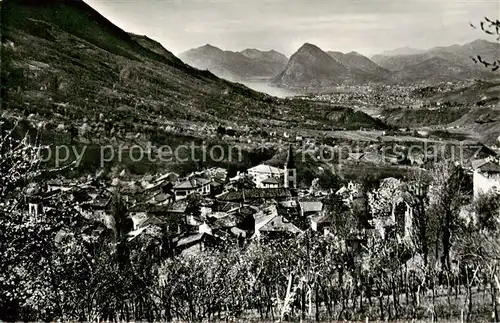 AK / Ansichtskarte Lugano_Lago_di_Lugano_TI Blick nach Lugano 