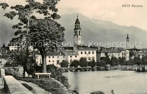 AK / Ansichtskarte Ascona_Lago_Maggiore_TI Teilansicht am See 