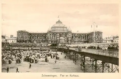 AK / Ansichtskarte 73795179 Scheveningen_NL Pier en Kurhaus 