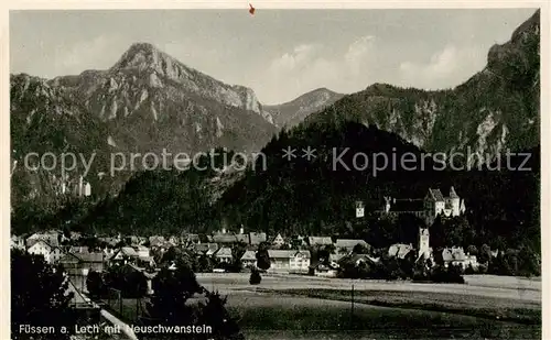 AK / Ansichtskarte 73795221 Fuessen_Allgaeu mit Neuschwanstein Fuessen Allgaeu