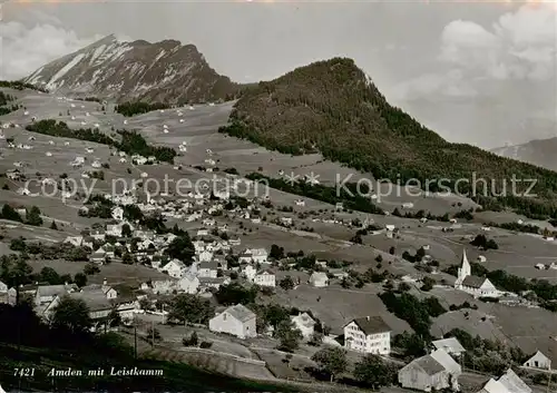 AK / Ansichtskarte Amden_SG Panorama mit Leistkamm Amden_SG