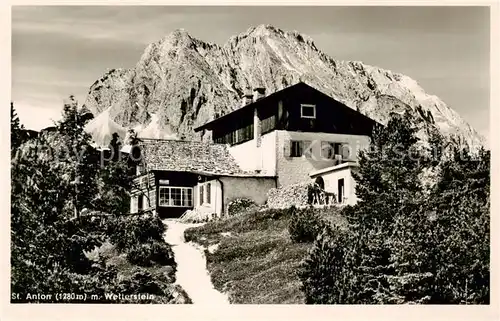 AK / Ansichtskarte 73795486 St_Anton_Kranzberg mit Wetterstein St_Anton_Kranzberg