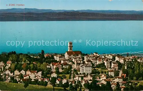 AK / Ansichtskarte Heiden_AR Stadtbild mit Kirche Bodensee Heiden_AR