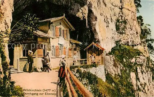 AK / Ansichtskarte Appenzell_IR Wildkirchlein Durchgang zur Ebenalp Appenzell IR