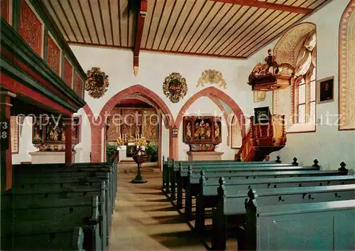 AK / Ansichtskarte 73795805 Detwang_Rothenburg_Tauber St Peter und Paul Kirche Innenansicht 