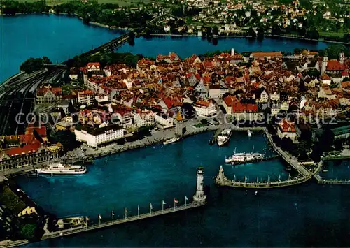 AK / Ansichtskarte 73795846 Lindau_Bodensee Hafen Altstadt Lindau Bodensee