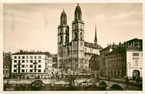 AK / Ansichtskarte Zuerich_ZH Blick zum Fraumuenster Zuerich_ZH