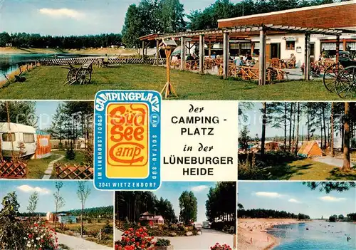 AK / Ansichtskarte 73796476 Wietzendorf Campingplatz in der Lueneburger Heide Restaurant Strand Wietzendorf