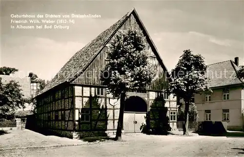 AK / Ansichtskarte 73796938 Alhausen_Westfalen Geburtshaus des Dichters von Dreizehnlinden Friedrich Wilhelm Weber Alhausen_Westfalen