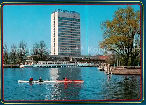 AK / Ansichtskarte 73797103 Potsdam Schiffsanlegestelle und Interhotel Potsdam Potsdam