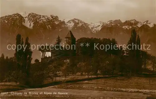 AK / Ansichtskarte Blonay_VD Chateau de Blonay et Alpes de Savoie 