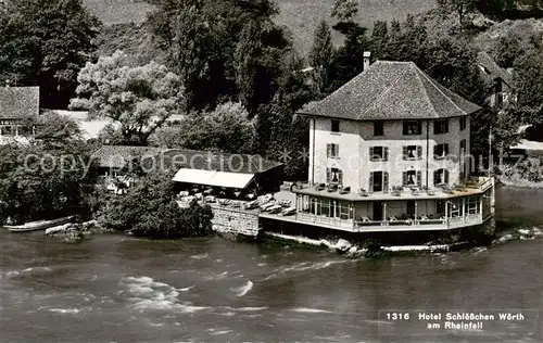 AK / Ansichtskarte 73797311 Woerth_Rhein Hotel Schloesschen Woerth am Rheinfall Woerth Rhein