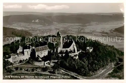 AK / Ansichtskarte 73797373 Neustadt_Odenwald Burg Breuberg Fliegeraufnahme Neustadt_Odenwald