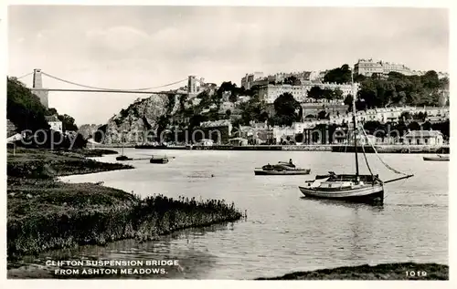 AK / Ansichtskarte 73797398 Bristol__UK Clifton Suspension Bridge from Ashton Meadows 