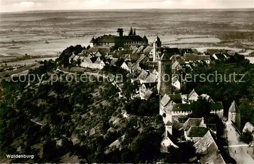 AK / Ansichtskarte 73797405 Waldenburg_Wuerttemberg Fliegeraufnahme mit Burg Waldenburg Wuerttemberg