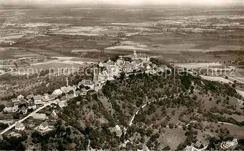 AK / Ansichtskarte 73797406 Waldenburg_Wuerttemberg Fliegeraufnahme mit Burg Waldenburg Wuerttemberg