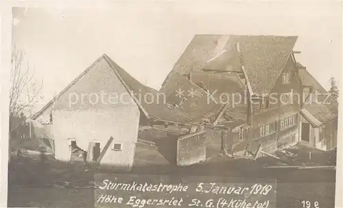 AK / Ansichtskarte Eggersriet_SG Sturmkatastrophe Januar 1919 