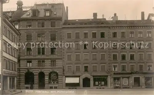 AK / Ansichtskarte Herisau_AR Haeuserpartie am Kirchplatz Herisau_AR