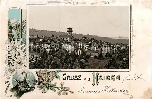 AK / Ansichtskarte Heiden_AR Ortsansicht mit Kirche Litho Heiden_AR