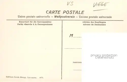 AK / Ansichtskarte Viege_Visp_VS Village et le Balfrin 