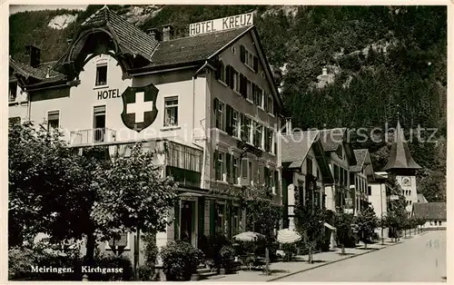 AK / Ansichtskarte Meiringen_BE Hotel Kreuz Kirchgasse Meiringen BE