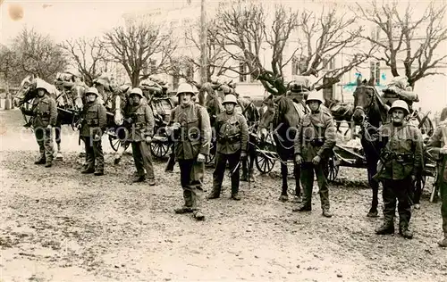 AK / Ansichtskarte Buelach_ZH Gruppe Soldaten Pferdewagen Buelach_ZH