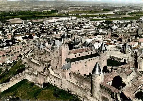 AK / Ansichtskarte Carcassonne_11_Aude La Cite Vue aerienne 