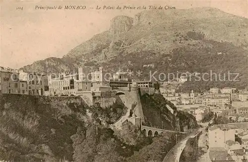 AK / Ansichtskarte 73798257 Monaco Le Palais du Prince et la Tete de Chien Monaco