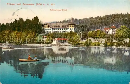 AK / Ansichtskarte 73798349 Titisee Seepanorama mit Schwarzwaldhotel Titisee