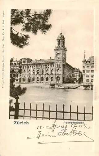 AK / Ansichtskarte Zuerich_ZH Postgebaeude Zuerich_ZH