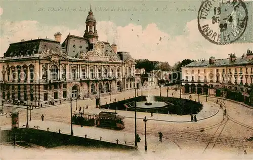 AK / Ansichtskarte 13798762 Tours_37 Hotel de Ville et la Place 