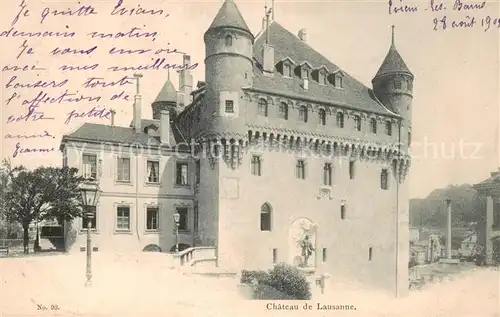 AK / Ansichtskarte 13798789 Lausanne_VD Chateau de Lausanne Lausanne VD