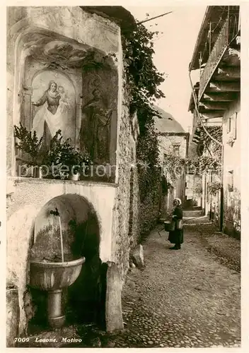 AK / Ansichtskarte Losone_TI Motivo Brunnen Gasse 