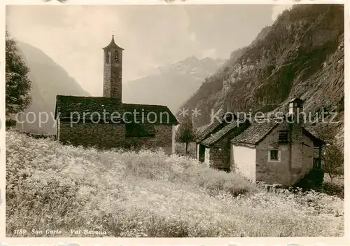 AK / Ansichtskarte San_Carlo_Val_Bavona_TI Bergdorf Motiv mit Kirche 