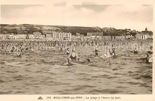 AK / Ansichtskarte Boulogne_62 sur Mer La plage a lheure du bain 