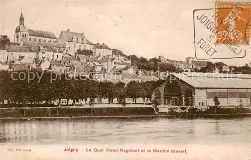 AK / Ansichtskarte Joigny_89_Yonne Le Quai Henri Ragobert et le Marche couvert 