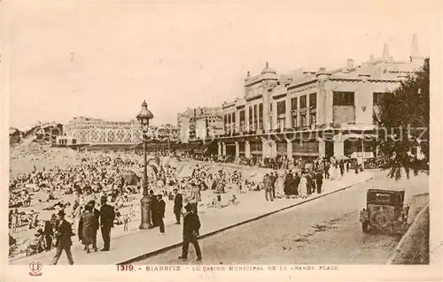 AK / Ansichtskarte Biarritz_Pyrenees_Atlantiques Le Casino Municipal de la Grande Plage Biarritz_Pyrenees