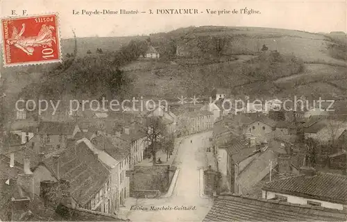 AK / Ansichtskarte Pontaumur_63_Puy de Dome Vue prise de l Eglise 