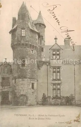 AK / Ansichtskarte Thouars_ 79_Deux Sevres Hotel du President Tyndo Ecole de Jeunes Filles 