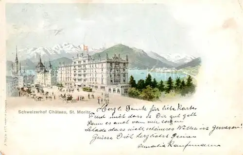 AK / Ansichtskarte St_Moritz_GR Schweizerhof Chateau St_Moritz_GR