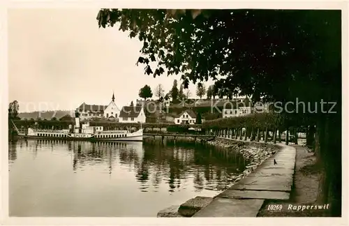 AK / Ansichtskarte Rapperswil_BE Uferpromenade Rapperswil BE