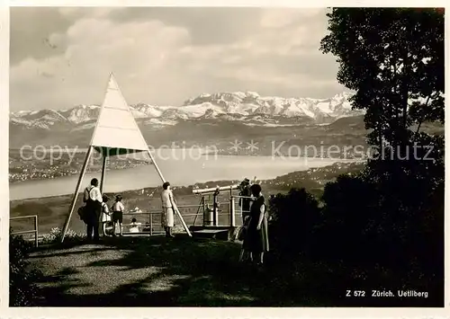 AK / Ansichtskarte Uetliberg_ZH Aussichtspunkt Fernsicht Zuerichsee Alpenpanorama Uetliberg ZH